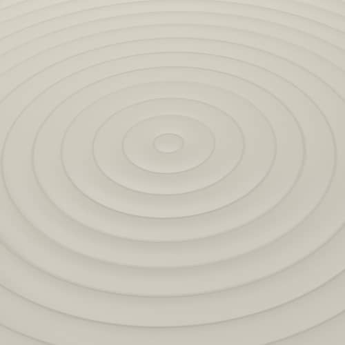 Table ronde Groove métal beige / Ø 70 cm - Tom Dixon - Beige Mastic - Aluminium