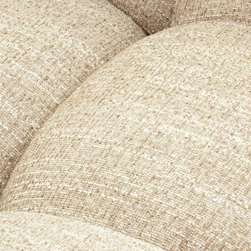 Poltrona imbottita Waffle tessuto beige / Divano modulabile - Bracciolo intercambiabile - NV GALLERY - Tweed Beige - Schiuma ad alta densità, Tessuto