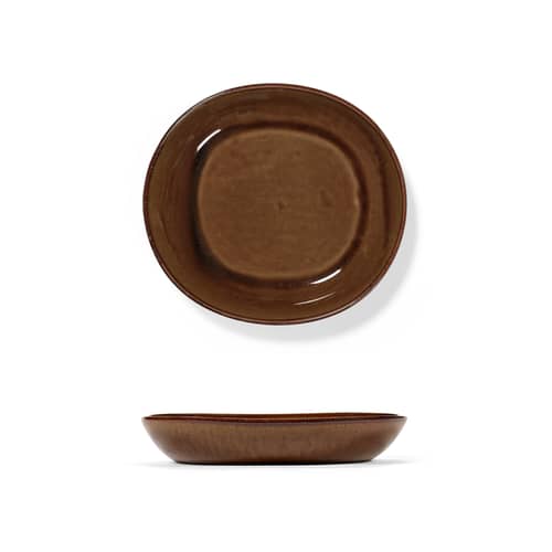 Set de 2 assiettes creuses Out of Line Medium / Ø 23 cm - Serax - Ocre - Grès émaillé