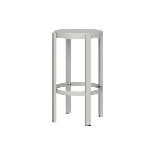 Barhocker Doon metall grau / H 65 cm - NOO.MA - Kieselgrau - Stahl