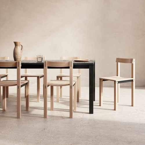 Tal Chair natural wood - KANN DESIGN - Natural oak - Bent multi-ply with oak veneer, Extruded aluminium, Solid oak