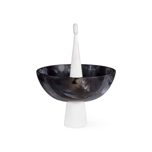 Centre de table Como / Coupe à fruits - Effet marbré - Jonathan Adler - Centre de table Como / Coupe à fruits - Effet marbré - Acrylique