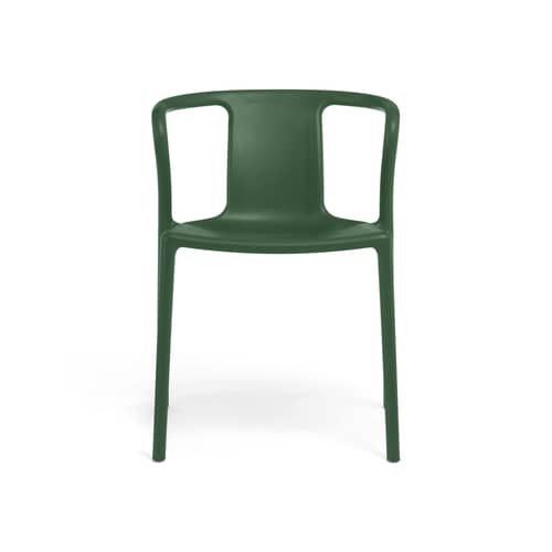 Fauteuil empilable Air-Armchair plastique vert / Jasper Morrison, 2006 - Magis - Vert foncé - Polypropylène chargé de fibre de verre