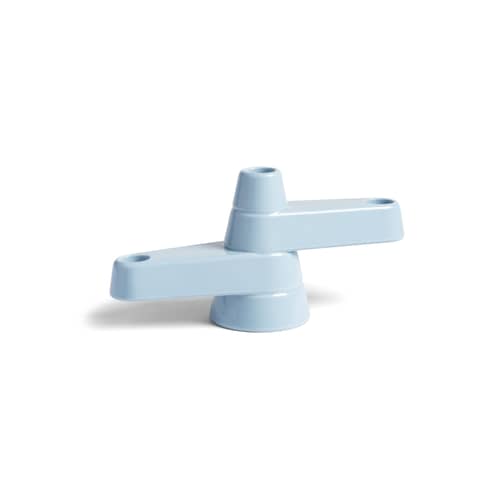 Kerzenleuchter Brute keramik blau / H 12 cm - 3 Kerzen - & klevering - Blau - emaillierte Keramik