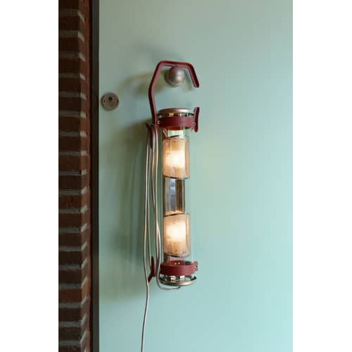 Lampe d\'extérieur Balke métal verre noir / L 65 cm - SAMMODE STUDIO - Noir / Cuivre - Acier inoxydable laqué, Aluminium anodisé, Verre borosilicaté