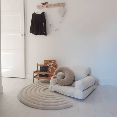 Fauteuil convertible enfant Mini Hippo / Lit d\'appoint - KARUP DESIGN - Naturel 701 - Coton, Fibres mélangées, Mousse