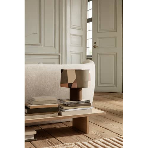 niedrige Konsole Kona holz natur / L 140 x H 20 cm - Ferm Living - Eiche hell - Lackiertes Eichenfurnier