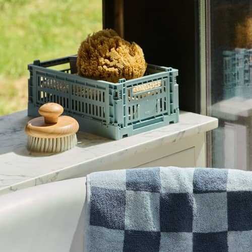 Lot de 2 paniers Colour Crate MINI plastique gris / 17 x 13 cm - Recyclé - Hay - Charbon - Polypropylène recyclé