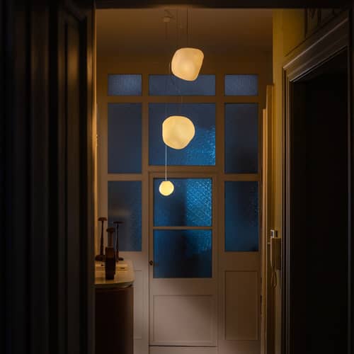 Pendelleuchte Hoba Piccola glas weiß / Ø 13 cm - Foscarini - Ø 13 cm - mundgeblasenes Glas