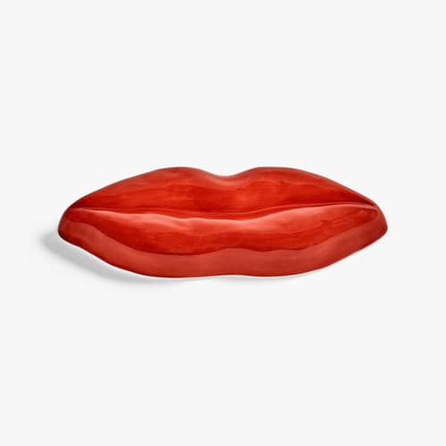 Piatto da portata Lips ceramica rosso / Set di 3 - 25,5 x 12,5 cm - Serax - Rosso - Gres smaltato