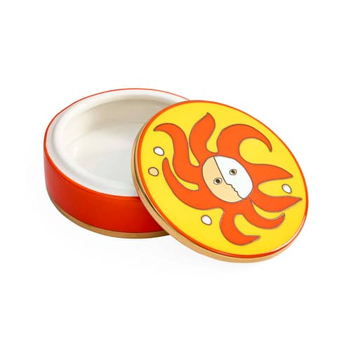 Scatola Playa ceramica giallo / Ø 11 x H 4 cm - Jonathan Adler - Scatola Playa in ceramica / Ø 11 x H 4 cm - Porcellana
