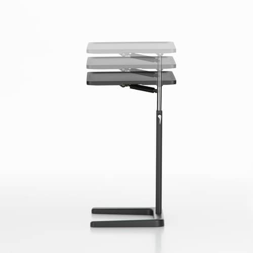 Tavolino d\'appoggio NesTable materiale plastico nero / Tavolo per computer portatile - Piano inclinabile - Vitra - Nero - Acciaio, Alluminio, Poliuretano