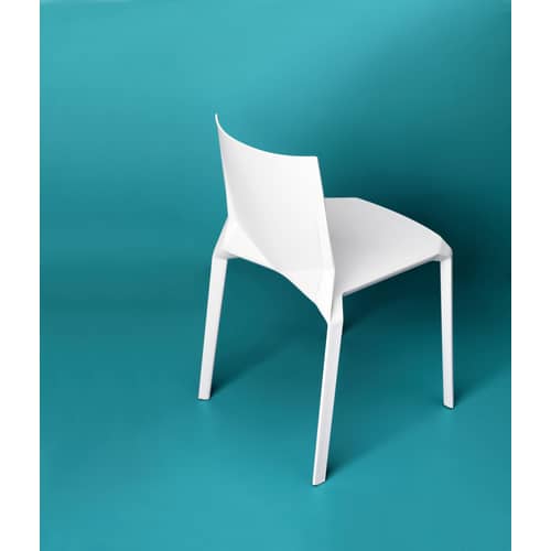 Sedia impilabile Plana materiale plastico bianco - Kristalia - Bianco - Fibra di vetro, Polipropilene