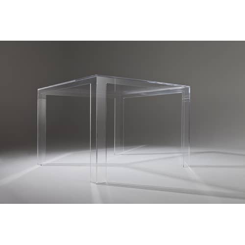 Table carrée Invisible / Tokujin Yoshioka, 2012 - 100 x 100 cm - Kartell - Cristal - PMMA
