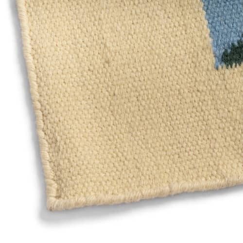 Tapis Remsa bleu / 195 x 133 cm - Laine - & klevering - Remsa / Beige & bleu - Laine de Nouvelle-Zélande