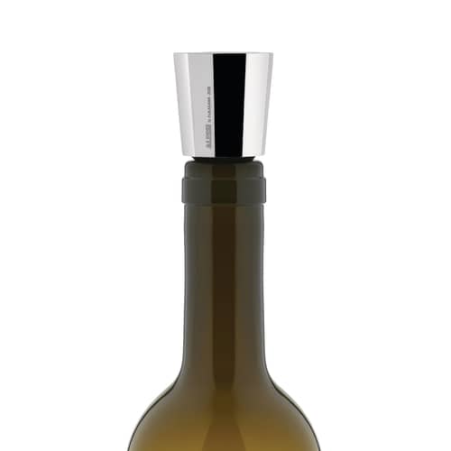 Eugenia Wine Stopper metal - Alessi - Polished steel -  Zamak, Silicone