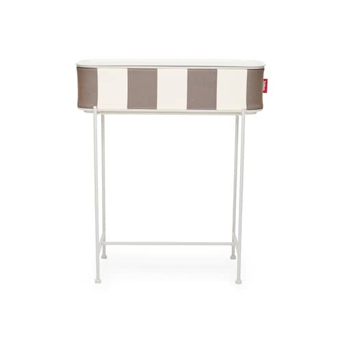 Scaffale Adoreganizer metallo marrone / Scaffale - En&ls 65,5 x H 76,5 cm - Fatboy - Cacao Stripe - Acciaio inossidabile, Tessuto Olefina