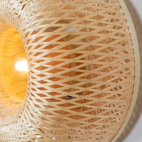 Applique avec prise Barbados / Ø 35 cm - Bambou - GOOD&MOJO - Naturel - Bambou, Fer