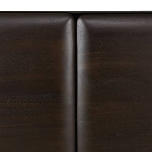 Buffet suspendu PI Light bois marron / L 225 x P 43 x H 47 cm - Ethnicraft - Acajou brun foncé - Acajou massif