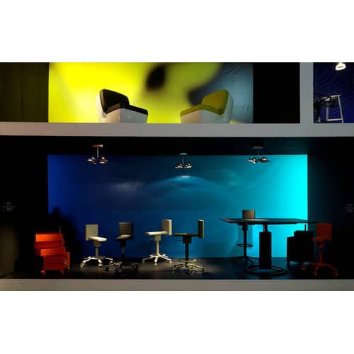 Cassettiera con rotelle 360° materiale plastico nero 10 cassetti - Magis - Nero lucido - ABS laccato, Alluminio