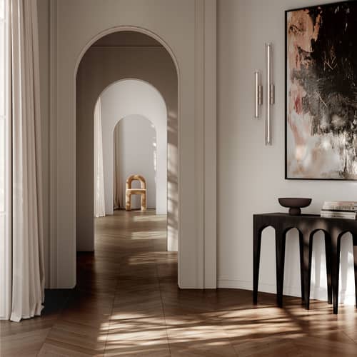 Chaise rembourrée Daiku / Velours - 101 COPENHAGEN - Désert - Bois, Mousse, Velours