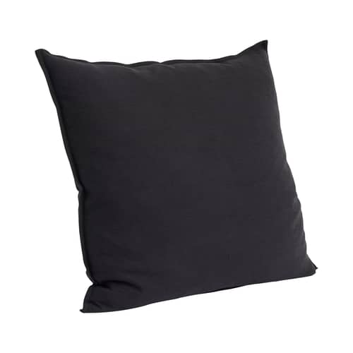 Coussin Linen tissu noir / 60 x 60 cm - Hay - Noir-bleu -  Plumes, Coton, Lin