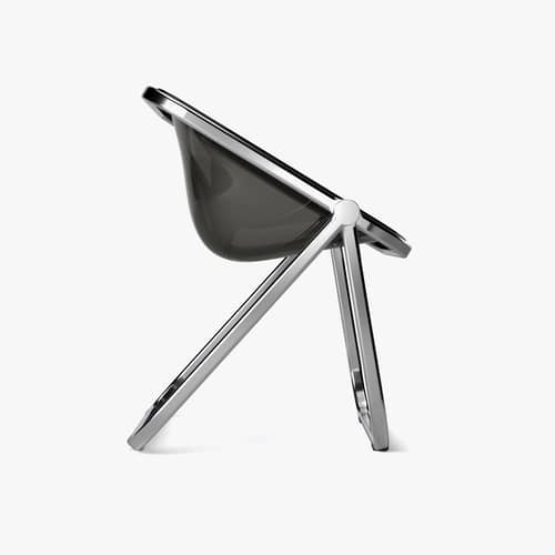 Fauteuil pliant Plona / Giancarlo Piretti, 1970 - ANONIMA CASTELLI - Fumé - Aluminium poli, Plexiglas