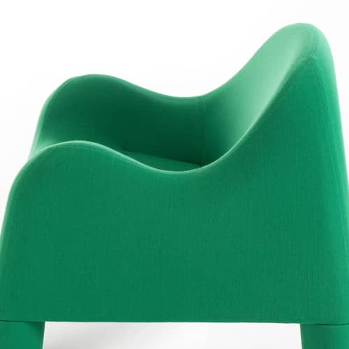 Gepolsterter Sessel Gomma textil grün / Von Schritten, D\'Urbino, Lomazzi, 1970 - Zanotta - Grün - Holz, massive Buche, Polyurethan-Schaum, Spanngurt, elastisch