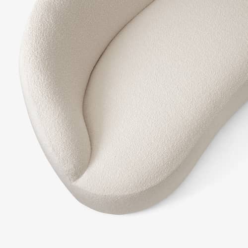 Sofa Margas LC4 textil beige / 3-Sitzer - L 245 cm / Bouclé-Stoff - &tradition - Beige (Bouclé-Stoff Karakorum 001) -  Ouate, Holz, HR-Schaum, Schlingenpol
