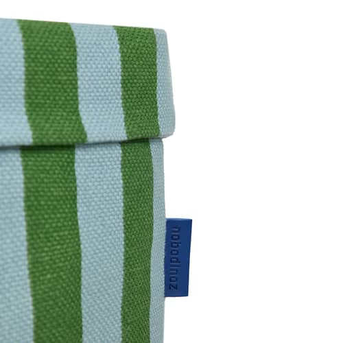 Panier Rond tissu multicolore / H 47 cm - NOBODINOZ - Vert & bleu - Coton