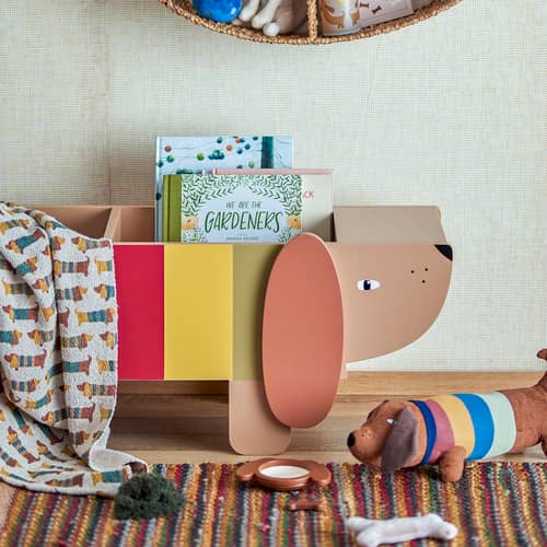Rangement Charlie / Etagère à livres - 108 x 37 x H 32 cm - Bloomingville - Multicolore - MDF