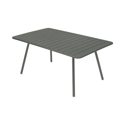 Luxembourg Rectangular table metal green / 165 x 100 cm - 6 to 8 people - Fermob - Rosemary - Lacquered aluminium
