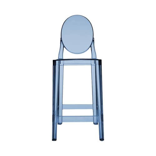 Sedia da bar One more materiale plastico blu / H 65 cm - Kartell - Blu polvere - policarbonato