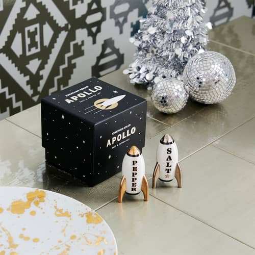 Set sale e pepe Apollo ceramica bianco - Jonathan Adler - Bianco, nero, oro - Porcellana