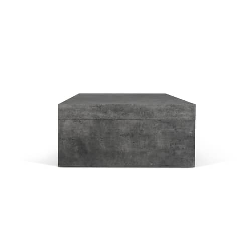 Table basse Chicago / 110 x 65 cm x H 29 cm - Mélaminé effet béton - POP UP HOME - Effet béton gris / Noir - Mélamine, Panneau de fibres à haute densité