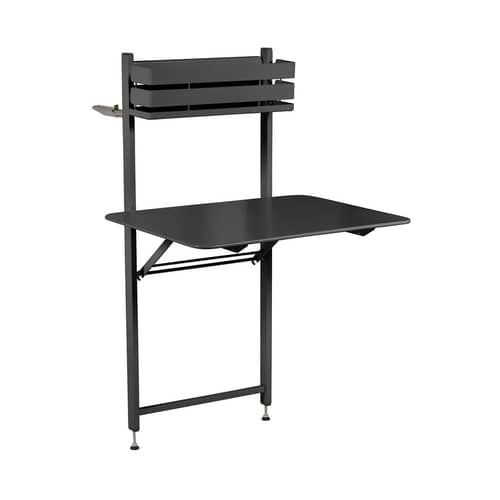 Table pliante Balcon Bistro / Rabattable - 77 x 64 cm - Fermob - Réglisse - Acier peint