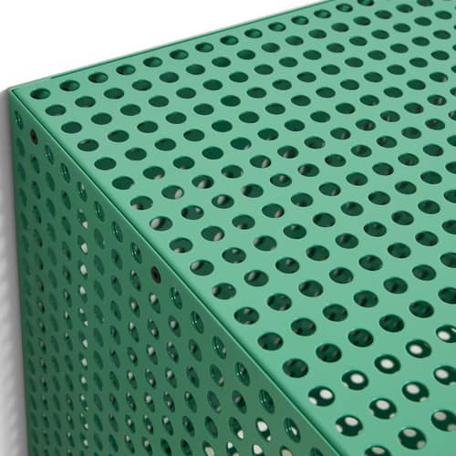 Wandablage Perforated Cabinet Small metall grün / B 89 x T 40 x H 45 cm - Hay - Grün Jadegrün - thermolackierter Stahl