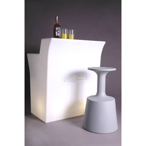 Tabouret de bar Drink plastique blanc / H 75 cm / Seconde vie - Slide - Blanc - Polyéthylène