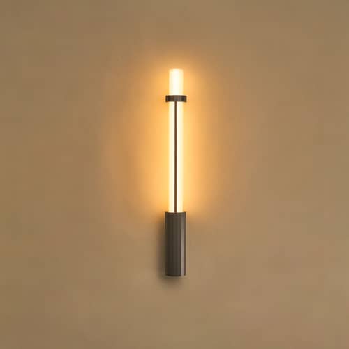 Applique d\'extérieur In Fine LED verre / L 65 cm - DCW éditions - Gris foncé - Aluminium, Verre