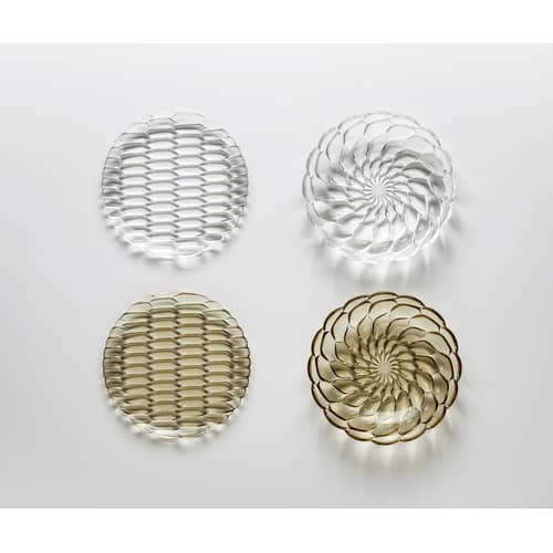 Assiette creuse Jellies Family plastique transparent / Ø 22 cm - Kartell - Cristal - Technopolymère thermoplastique