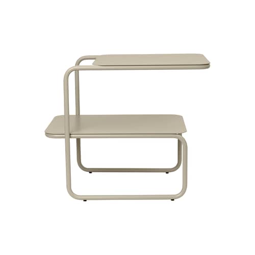 Beistelltisch Level metall beige / 55 x 35 x H 45 cm - Ferm Living - Kaschmir-beige - Pulverbeschichteter Stahl