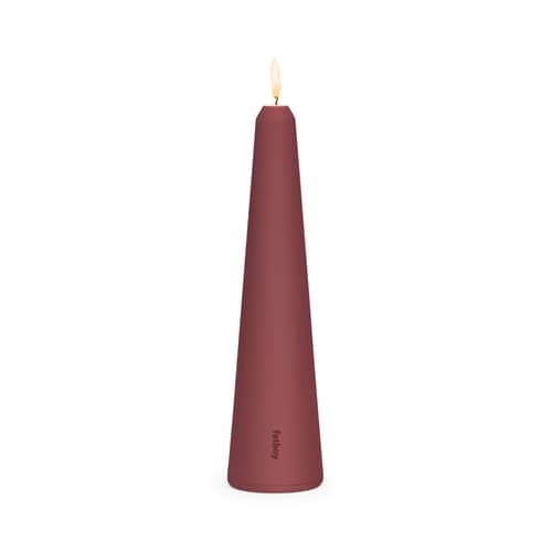 Bougeoir Spire métal rouge Large / H 30 cm - Fatboy - Prune - Aluminium