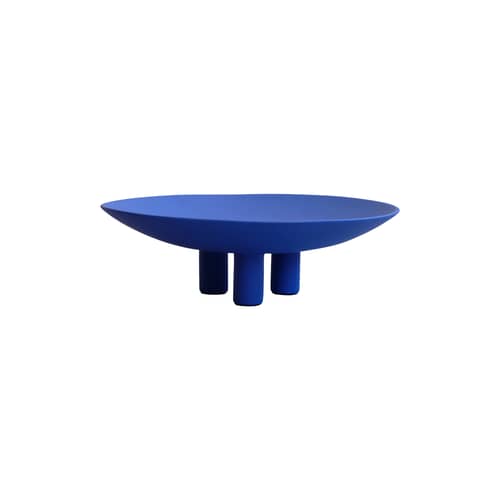 Centre de table Duck Big céramique bleu / Ø 45 x H 14 cm - 101 COPENHAGEN - Bleu Marrakech - Céramique