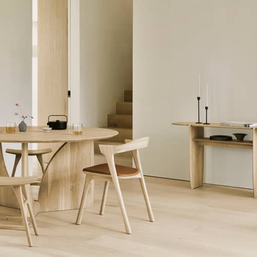 Console: PI legno naturale / 130 x 40 x H 75 cm - Rovere massello - Ethnicraft - Rovere naturale - Rovere massello