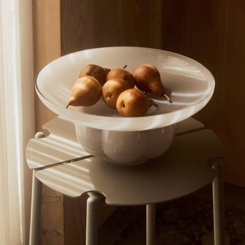 Coupe Uva verre beige / Ø 33 cm - AYTM - Beige Colombe - Verre