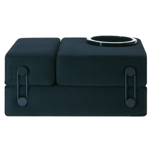 Chauffeuse convertible Trix tissu noir / Lit d\'appoint - Kartell - Noir - Polyester, Polyuréthane