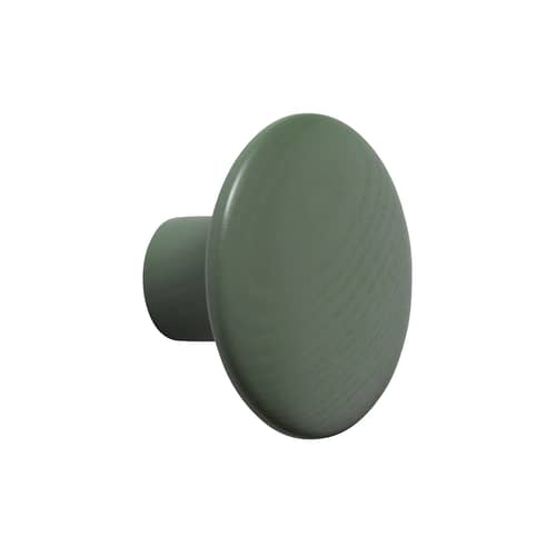 The Dots Wood Hook wood green / Small - Ø 9 cm - Muuto - Dusty green - Tinted ashwood