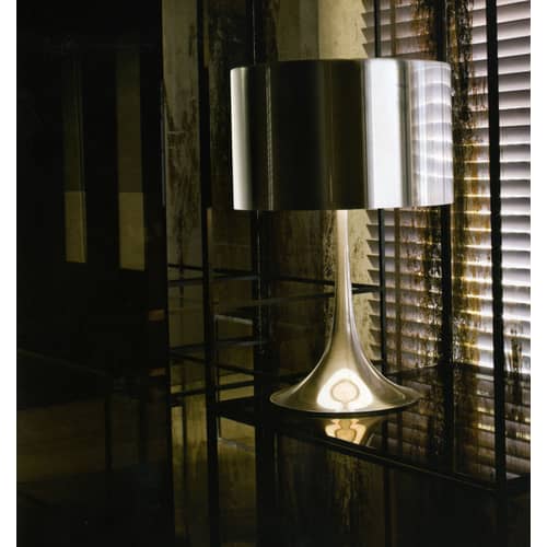 Lampe de table Miss K tissu beige - Flos - Tissu plissé - PMMA, Tissu