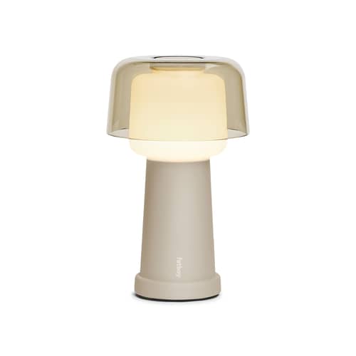 Lampe extérieur sans fil rechargeable Revolve LED beige - Fatboy - Argile - Aluminium, Polycarbonate