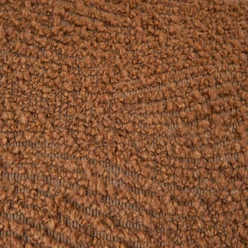 Pouf Orb / Ø 92 cm - Tissu bouclé - Ethnicraft - Tissu bouclé / Cannelle - Mousse haute densité, Tissu bouclé